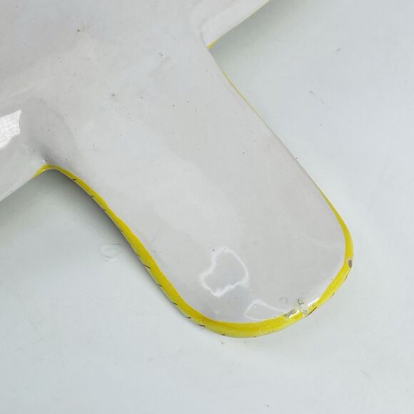 Italy Pottery Majolica Snack Tray Cup Holder Galletto Rooster Terracotta VTG - Picture 8 of 16